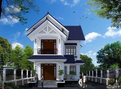 Mẫu thiết kế nhà hai tầng mái thái 