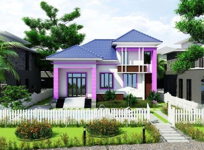 Mẫu nhà đẹp mái thái 