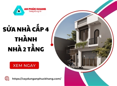 Sửa nhà cấp 4 thành nhà 2 tầng