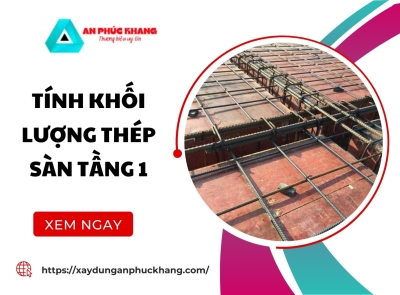 Tính khối lượng thép sàn tầng 1