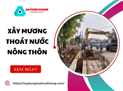 Xây mương thoát nước nông thôn