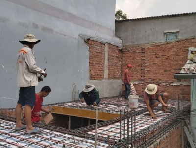 Tiến độ thi công nhà quận 9 hạng mục bô thép sàn ,xây dựng an phúc khang 