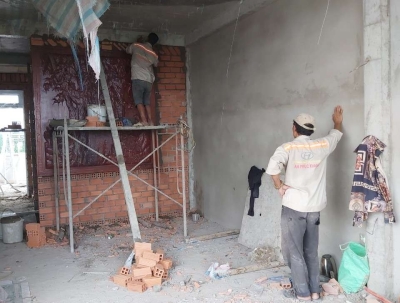 tiến độ thi công nhà thầy hữu