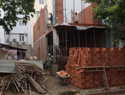 xây dựng an phúc khang .xây tường tầng hai nhà anh khuê quận hai