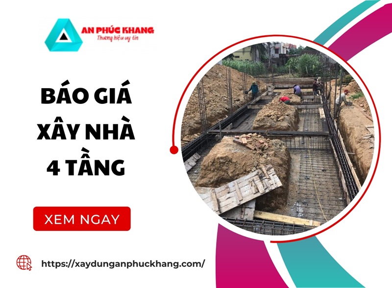 Báo giá xây nhà 4 tầng là bao nhiêu? Bảng giá MỚI NHẤT