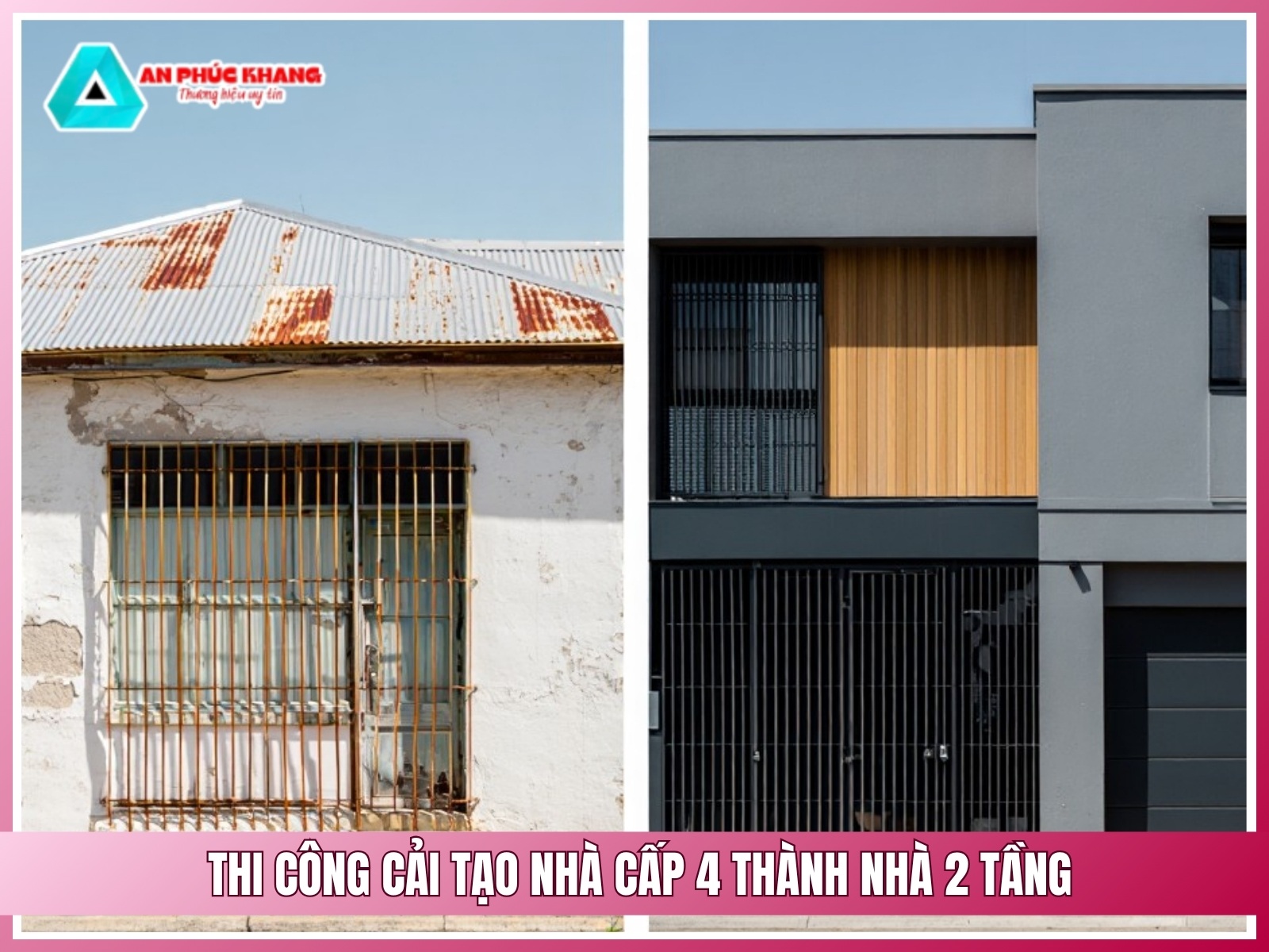 Nha thau thi cong cai tao nha cap 4 thanh nha 2 tang dep tiet kiem nhat