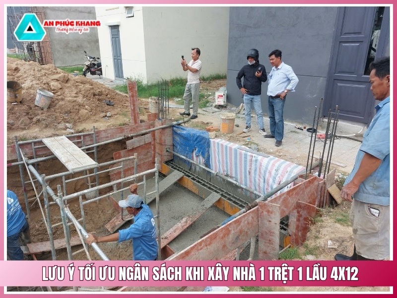 Lưu ý tối ưu ngân sách khi xây nhà 1 trệt 1 lầu 4x12