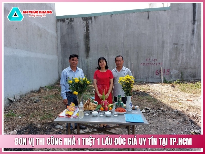 Đơn vị thi công nhà 1 trệt 1 lầu đúc giả uy tín tại TP.HCM