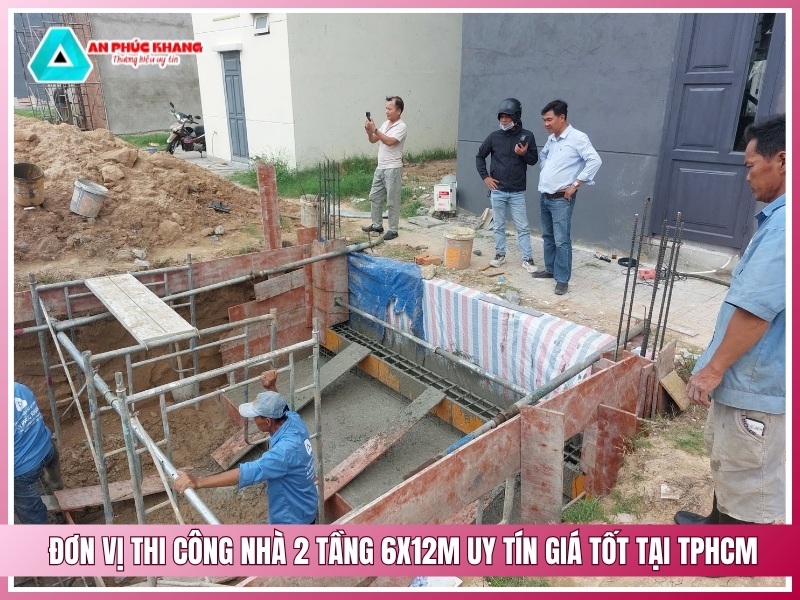 Đơn vị thi công nhà 2 tầng 6x12m uy tín giá tốt tại TPHCM