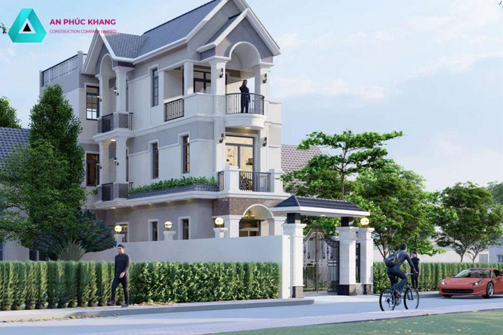 Mẫu nhà phố 3 tầng mái thái