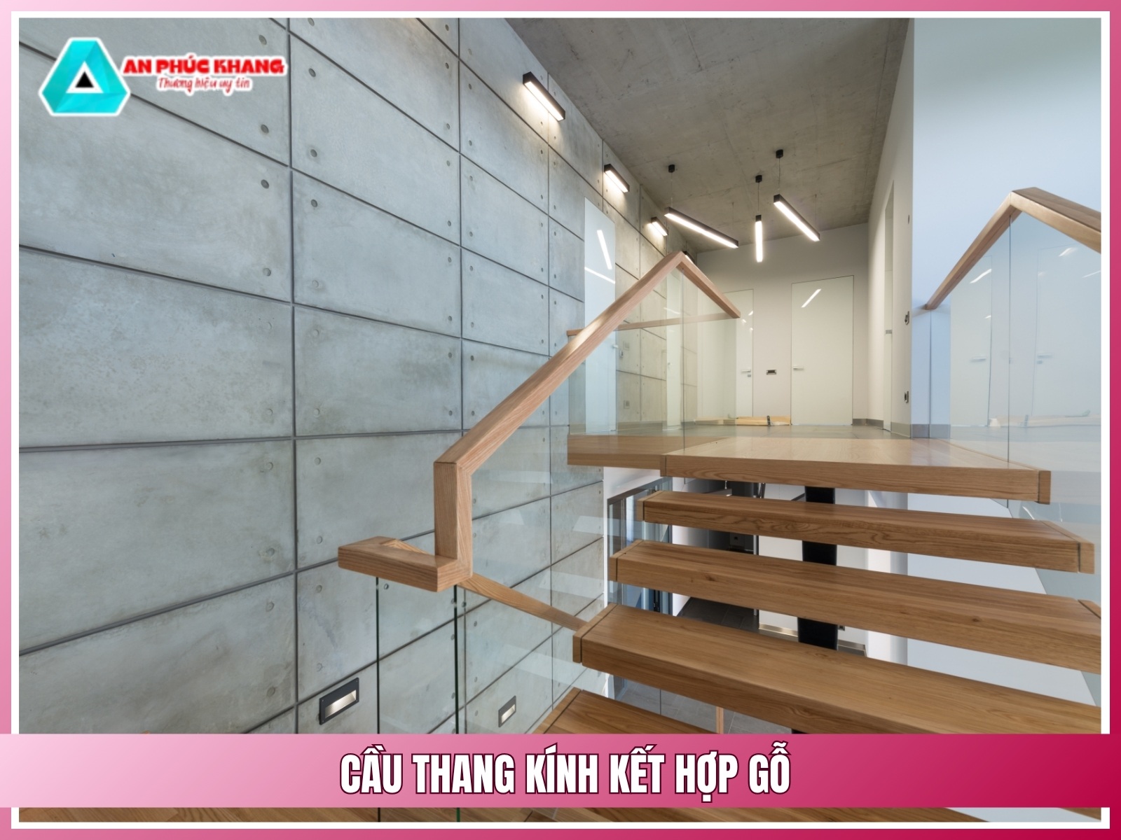 Cau thang kinh ket hop go