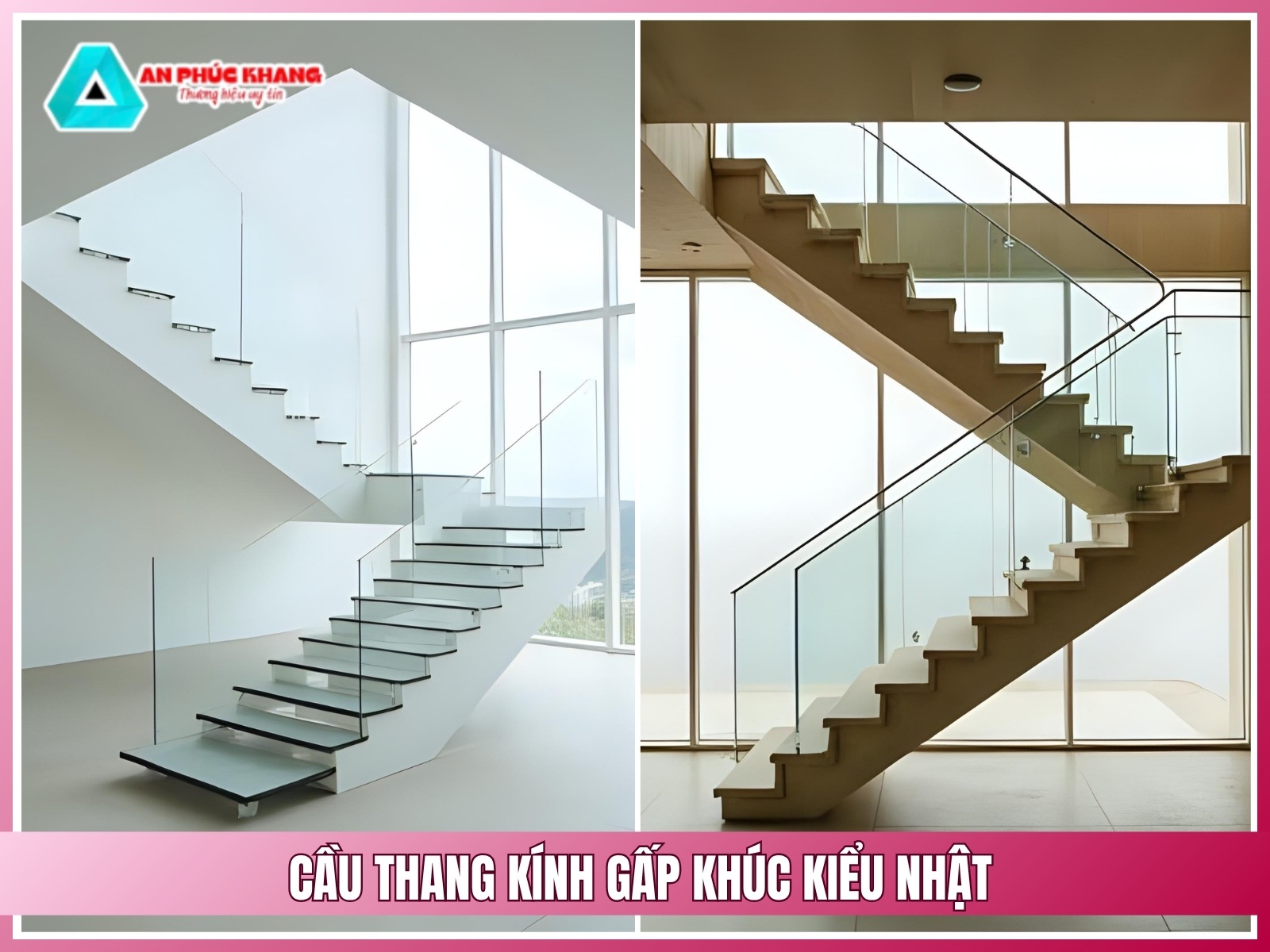 Cau thang kinh gap khuc kieu Nhat