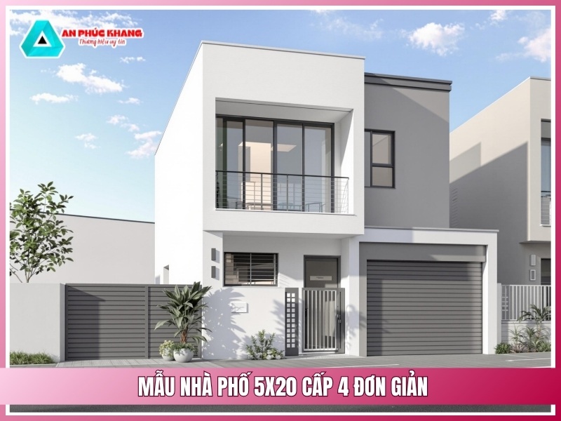 Mẫu nhà phố 5x20 cấp 4 đơn giản